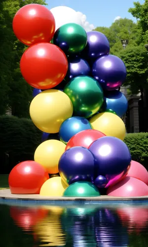 Colorful Birthday Balloons for Celebratory Fun Party.