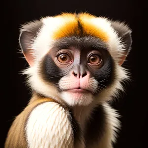Cute Primate Monkey in Safari Wildlife