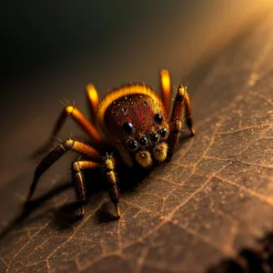 Closeup of a Wild Wolf Spider: Detail of Arachnid Invertebrate