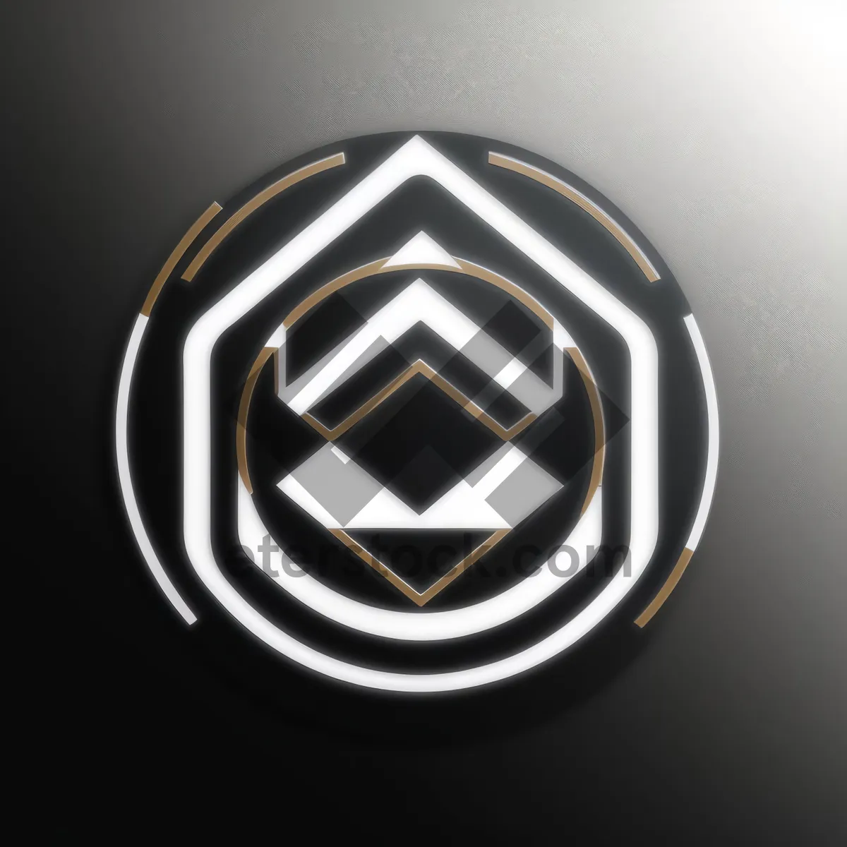 Picture of Shiny Black 3D Circle Button Icon