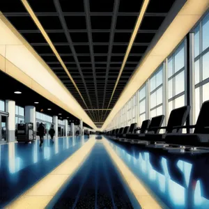 Urban Transit Hub: Modern Subway Station Interior