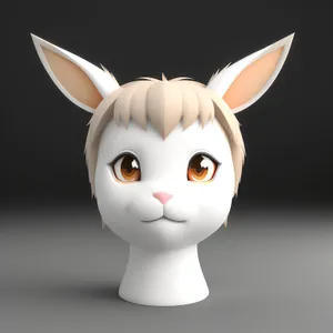 Bunny Fun: Cute and Funny 3D Cartoon Character with Big Ears