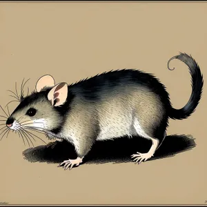 Furry Mouse: Cute Domestic Pet with Whiskers