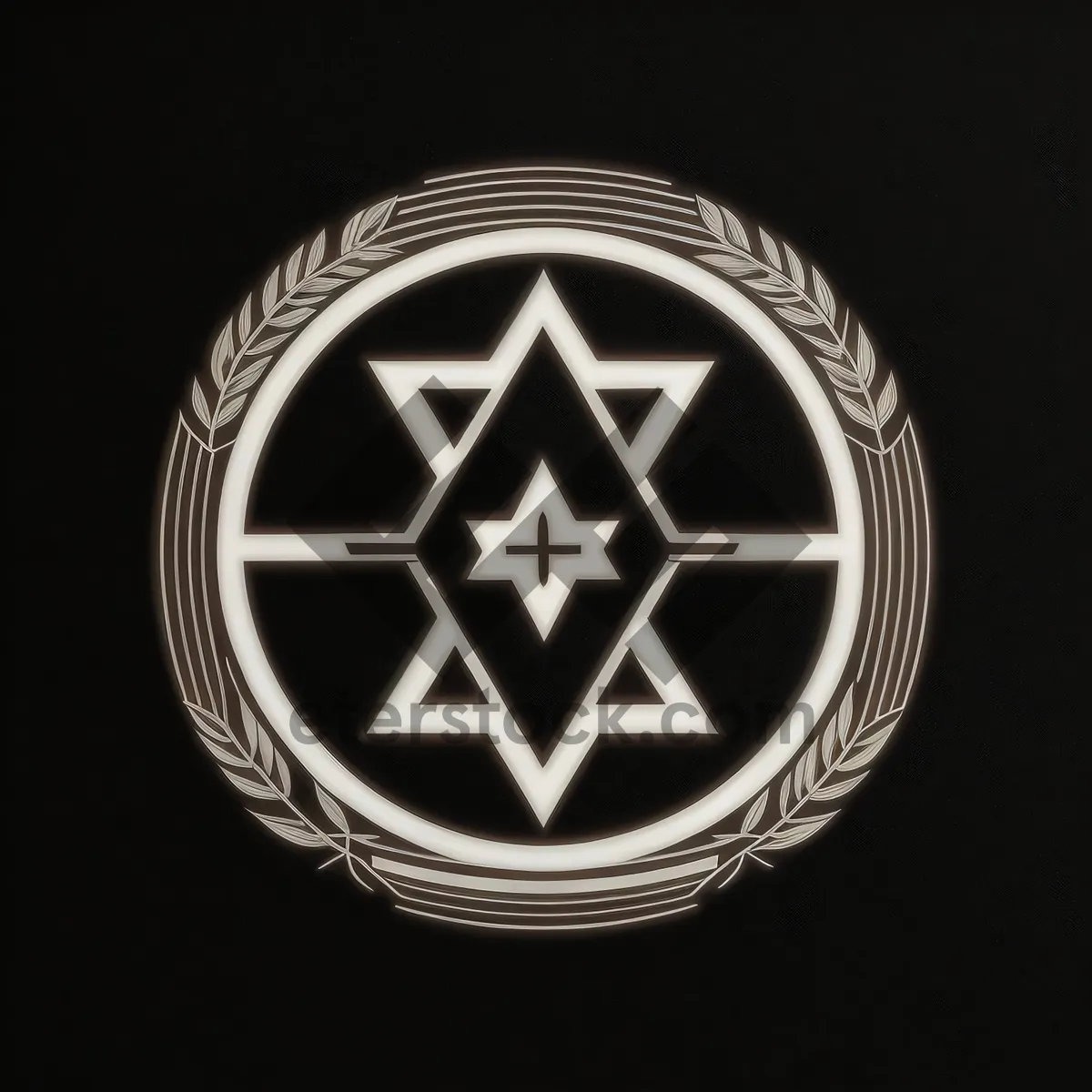 Picture of Black Shiny Metal Round Amulet Icon