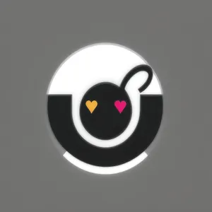 Shiny Black Circle Symbol Design Icon