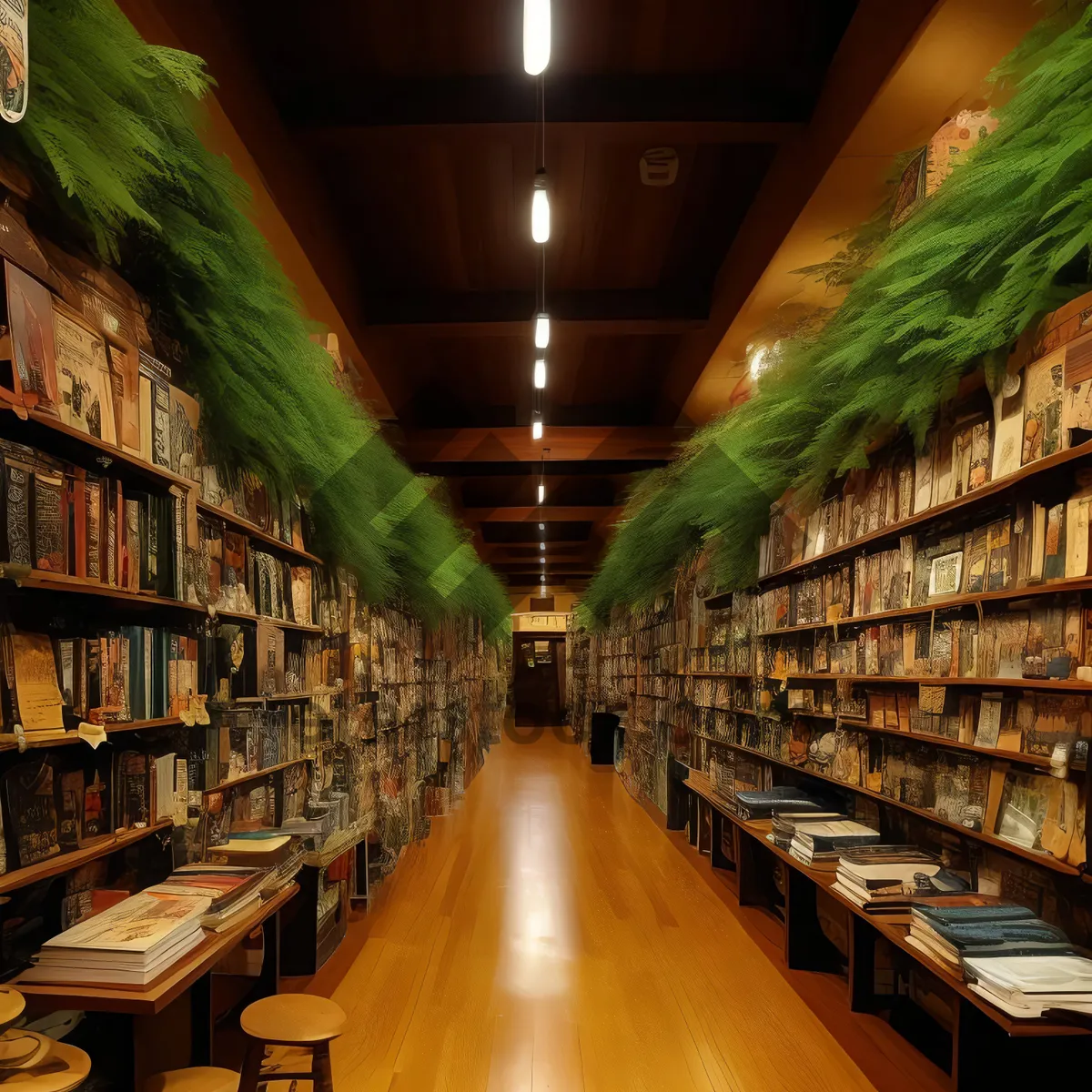 Picture of Vibrant Bookstore Interior: A Haven for Booklovers