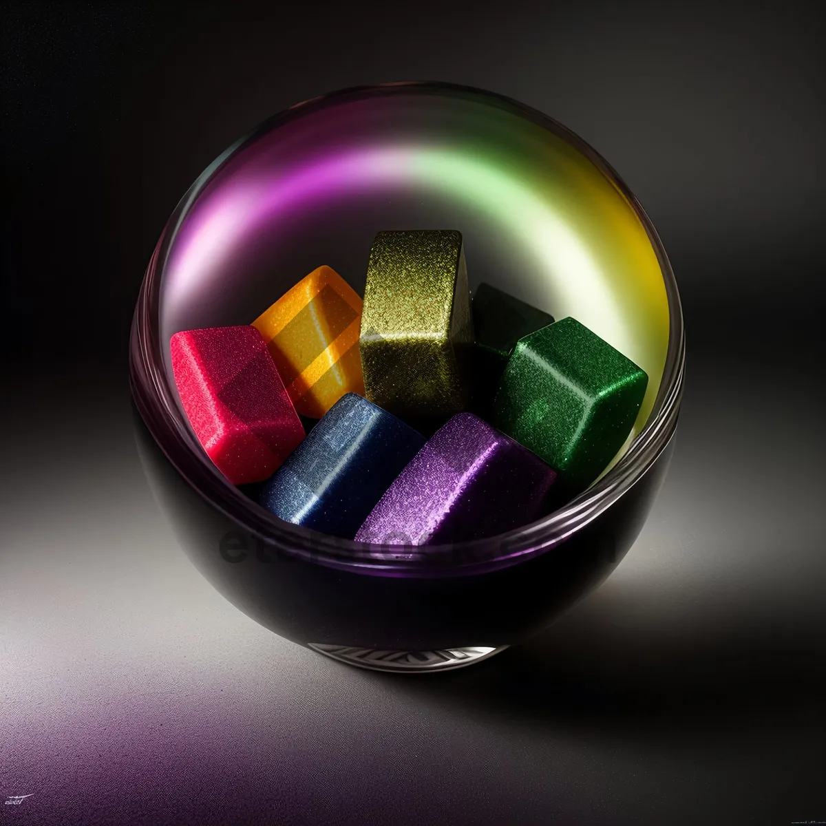 Picture of Colorful Shiny Glass Sphere Button Icon