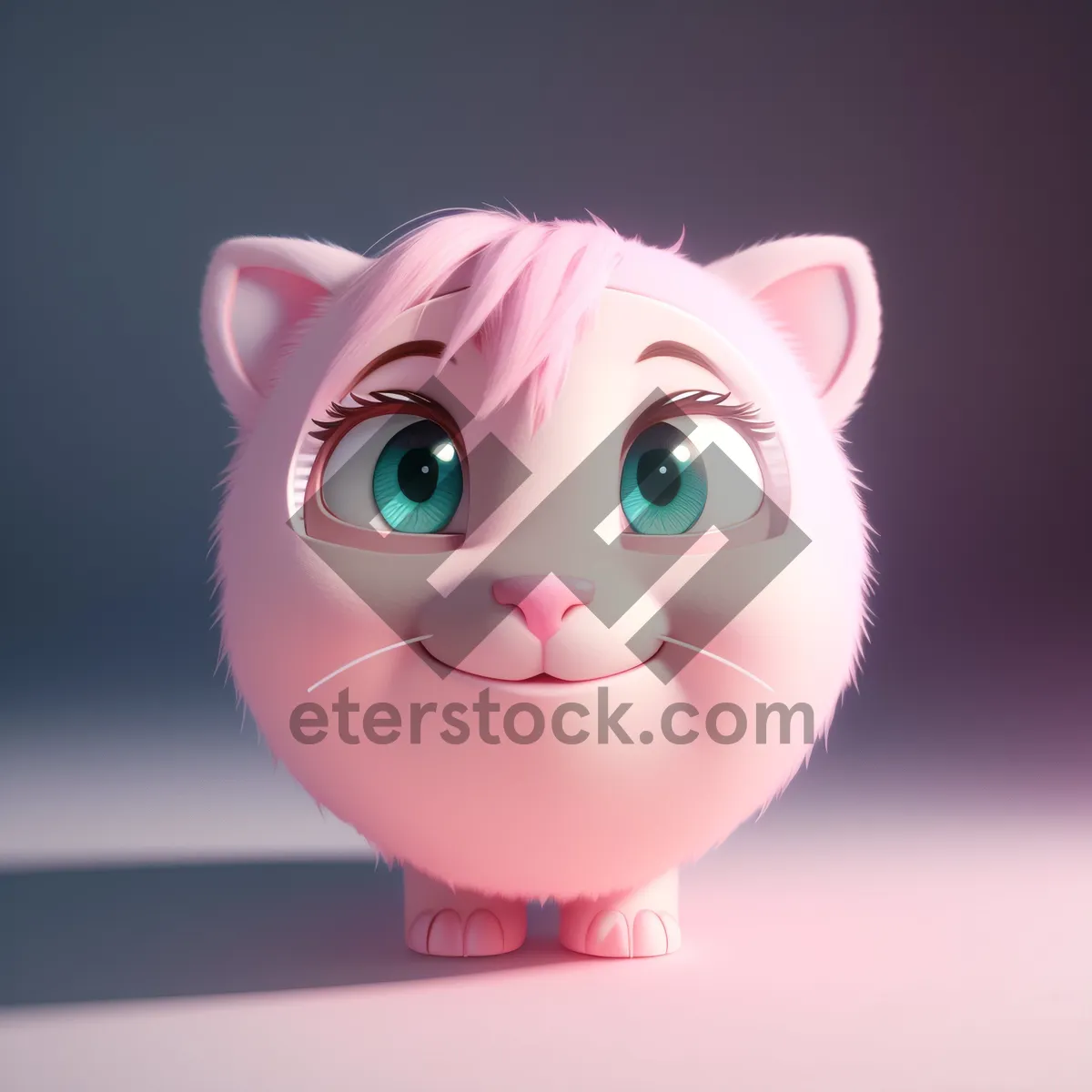 Picture of Adorable Bunny Saving Wealth in Piggy Bank