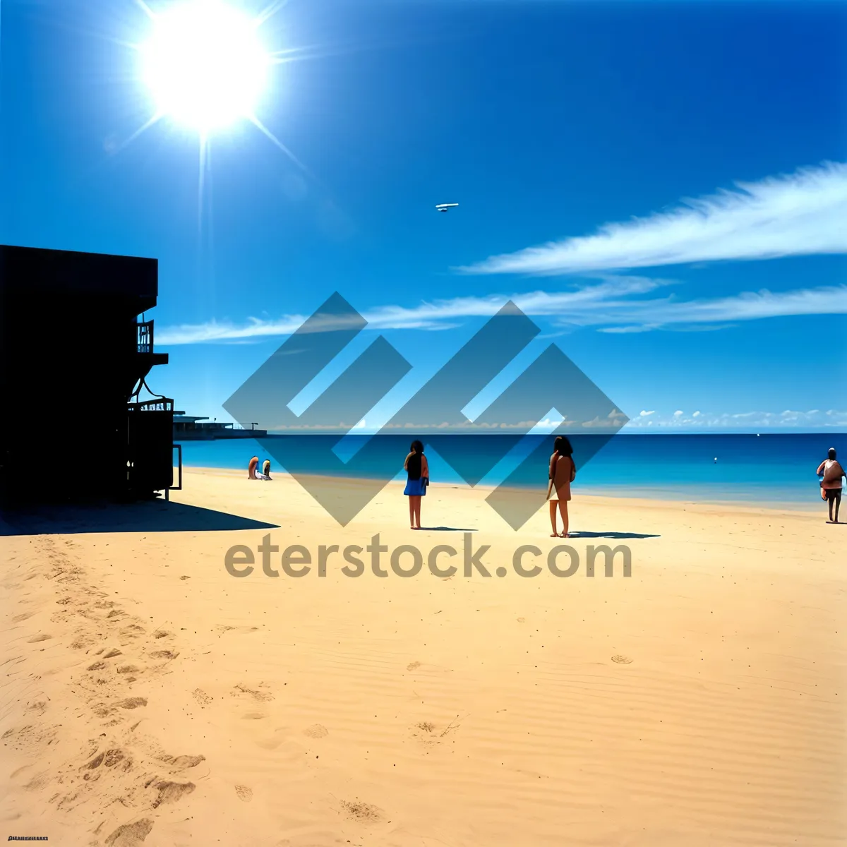 Picture of Serene Tropical Beach Paradise with Crystal Clear Turquoise Waters