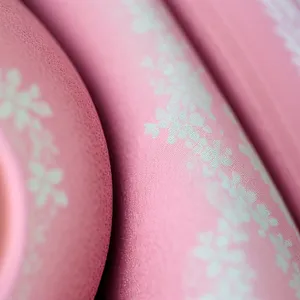 Satin Pink Silk Bangle - Textured Fabric with Light Pattern