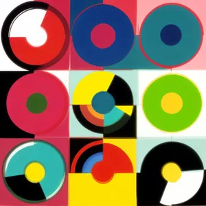 Colorful Stationery Icon Set: Modern and Glossy Circle Buttons