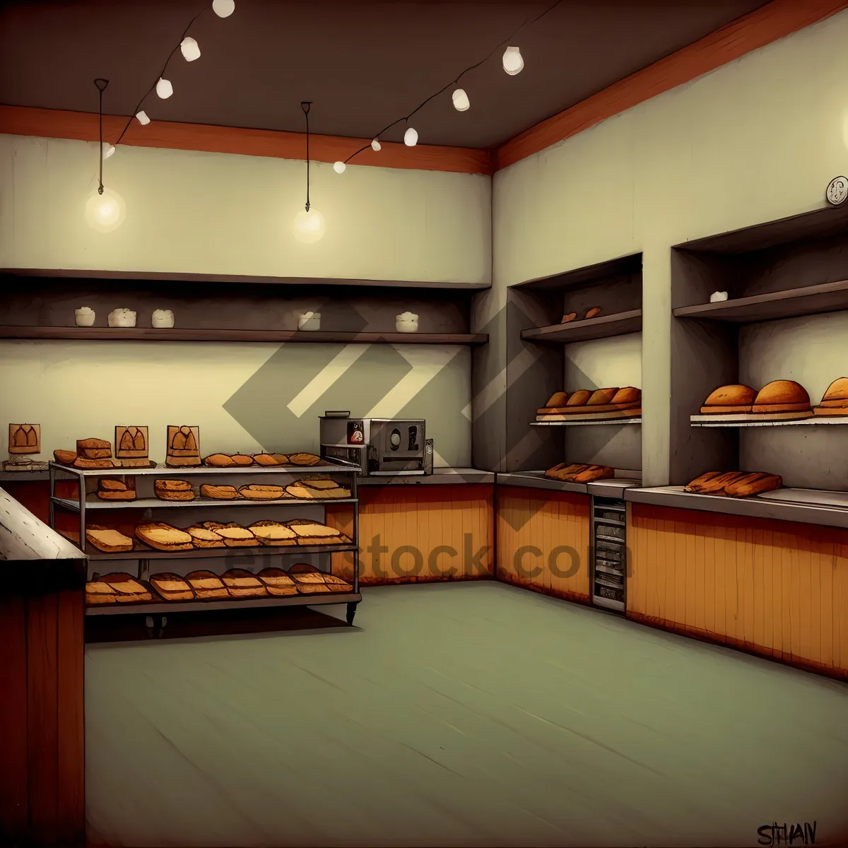 Picture of Modern Living Room with Stylish Furniture