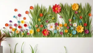 Spring Daisy Garden Floral Frame Design