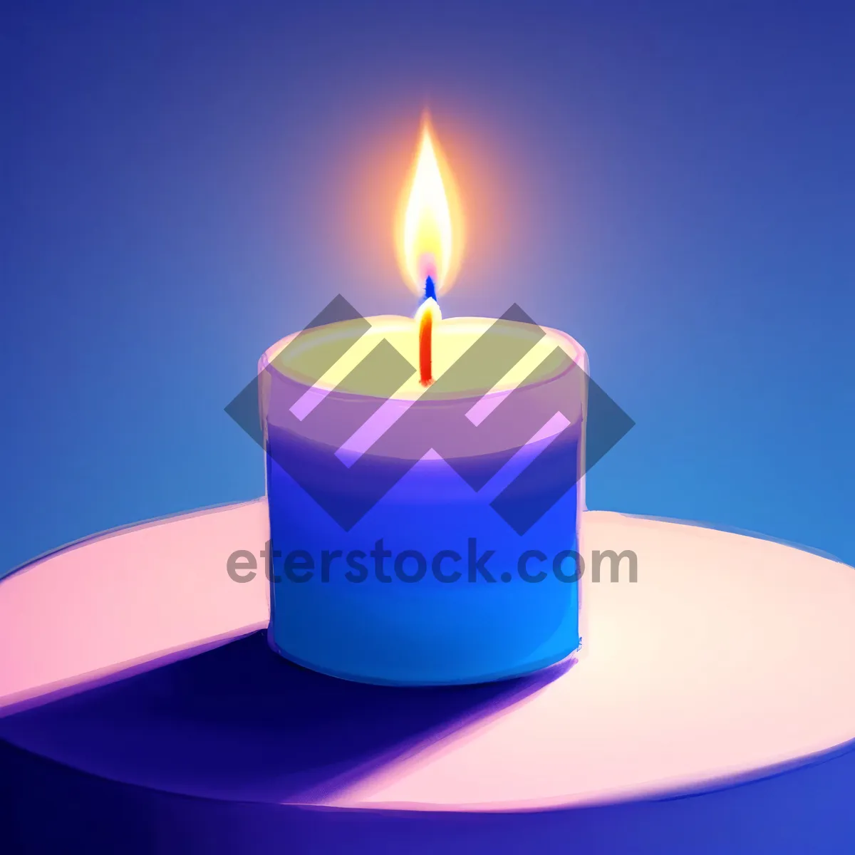 Picture of Flaming Candle - Symbol of Celebration and Warmth