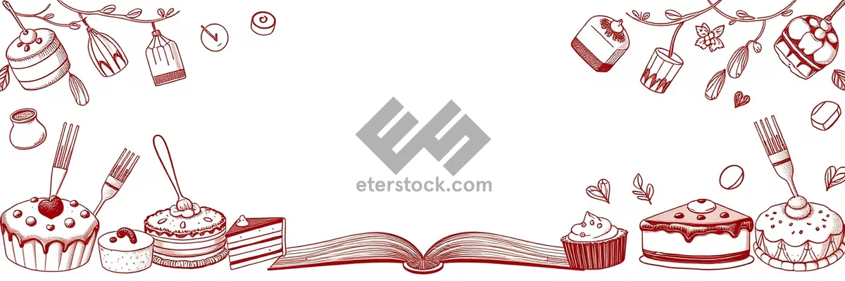 Picture of Floral wave design element wallpaper