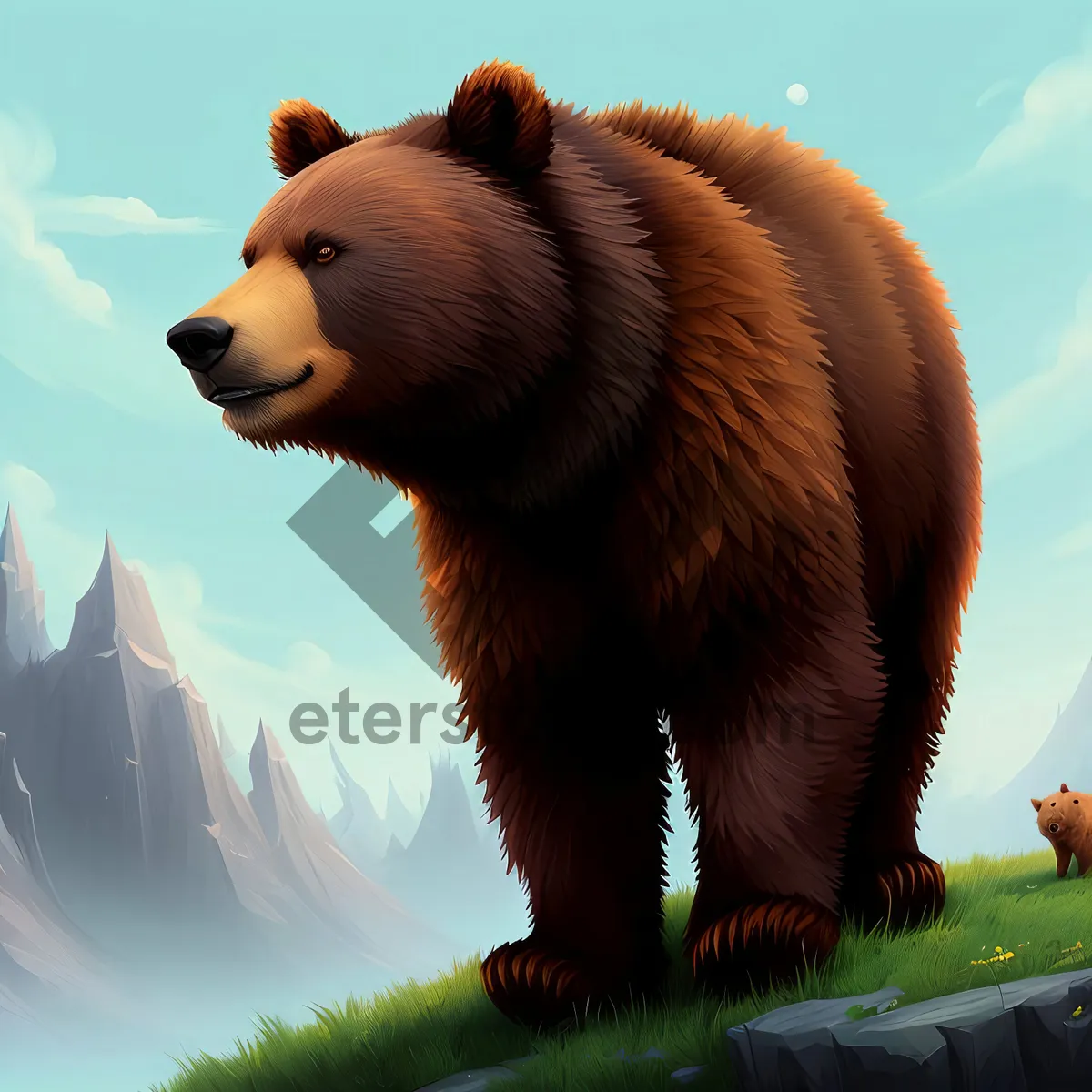 Picture of Wild Brown Bear - Majestic and Furry Predator