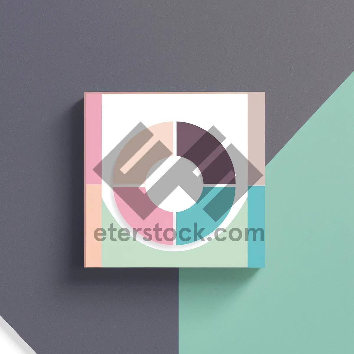 Picture of 3D Letterhead Stationery Icon with Symbol and Paper