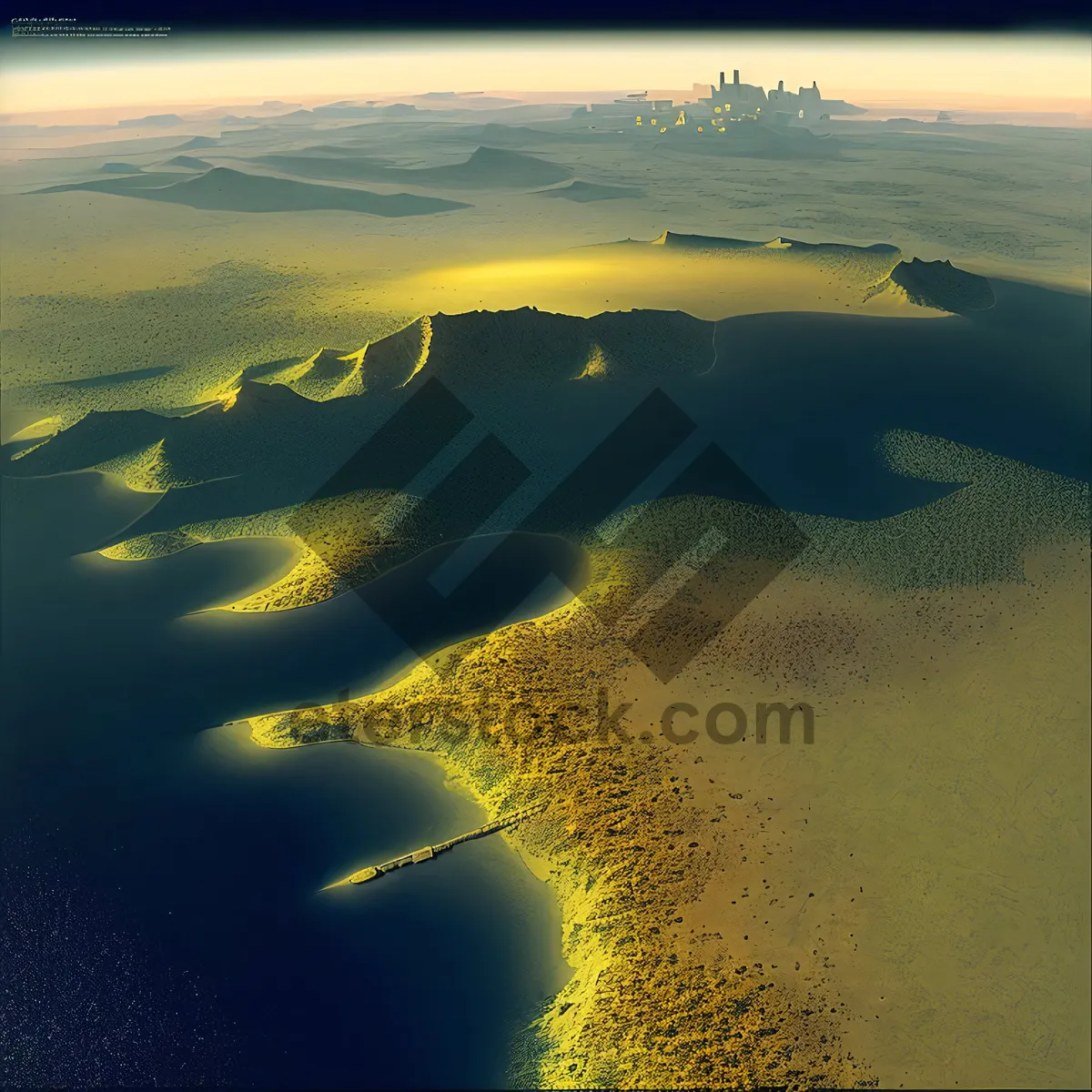 Picture of Sunset over the Sandy Coastline