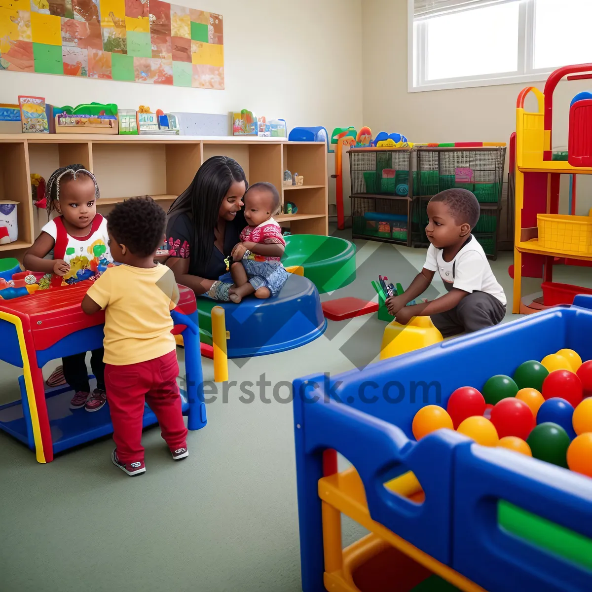 Picture of Happy Classroom Learning with Smiling Children