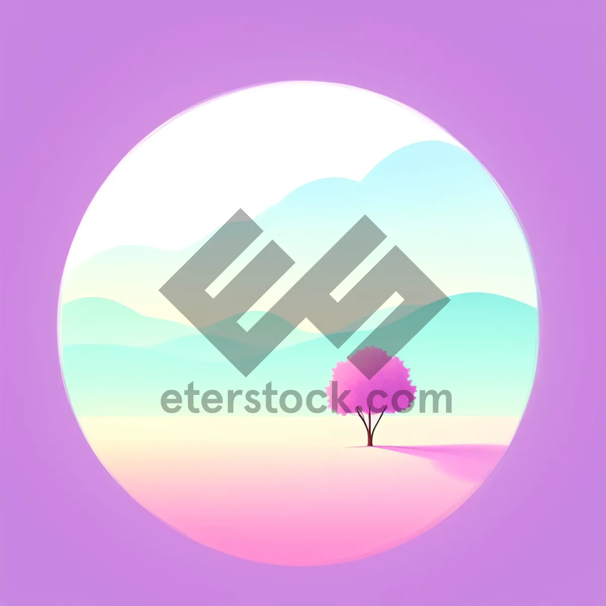 Picture of Modern Pink Icon: Artistic Graphic Design Symbol