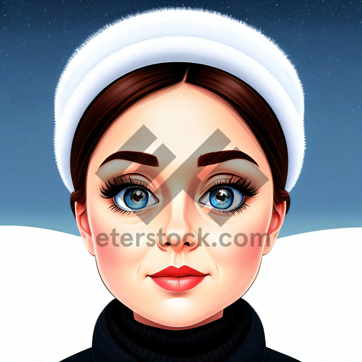 Picture of Stylish Masked Portrait: Fashion-forward Plaything in Close-up