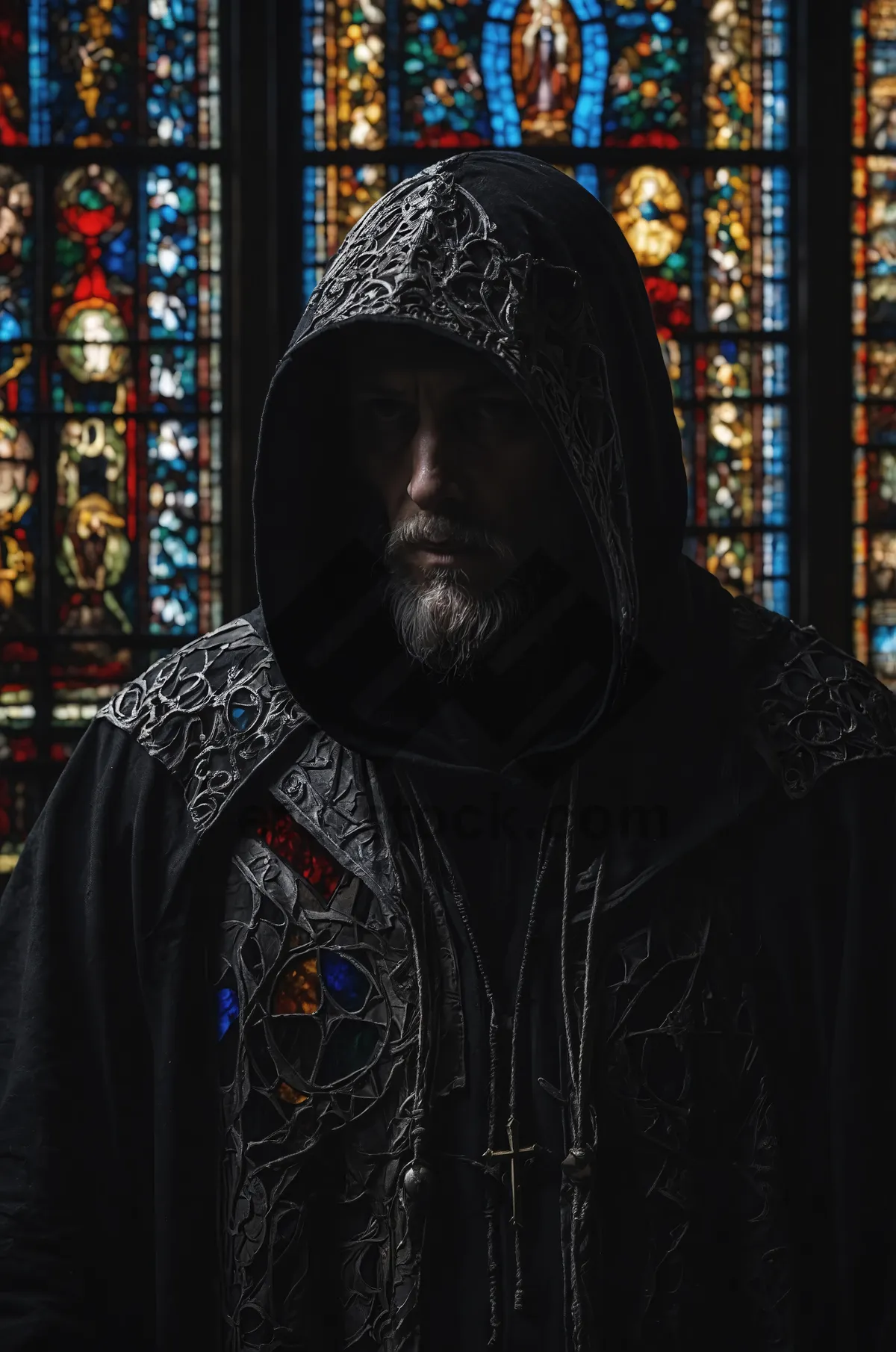 Picture of Dark Fashion Masked Man Portrait