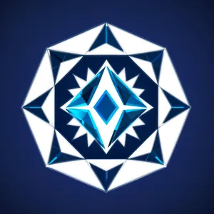 Symbolic Pyramid Icon with Gem-like Design