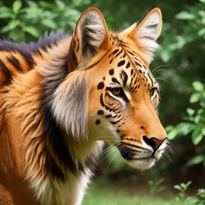 Striking Tiger Cat - Powerful Symbol of the Wild