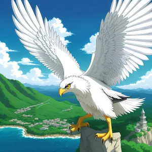 Graceful Gull Soaring Through the Sky