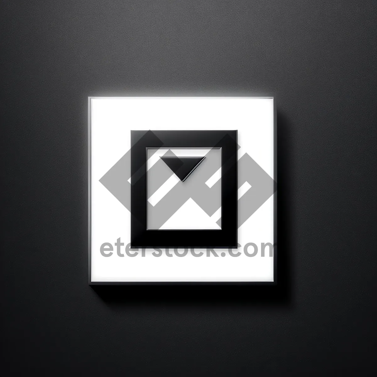 Picture of Modern Square Black Keyboard Button Icon