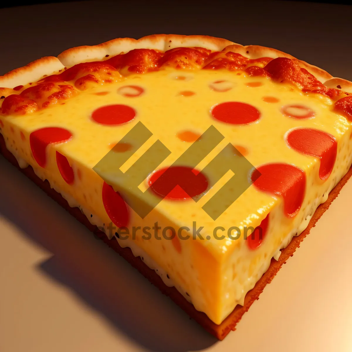 Picture of Gourmet Cheese Slice on Plate: Delicious Confectionery Snack
