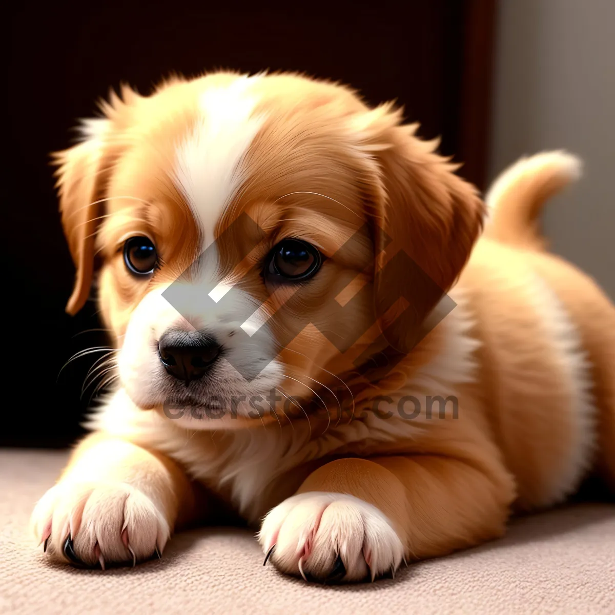 Picture of Adorable Brown Toy Spaniel Puppy