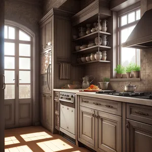 Modern Luxury Kitchen with Elegant Wood Cabinets