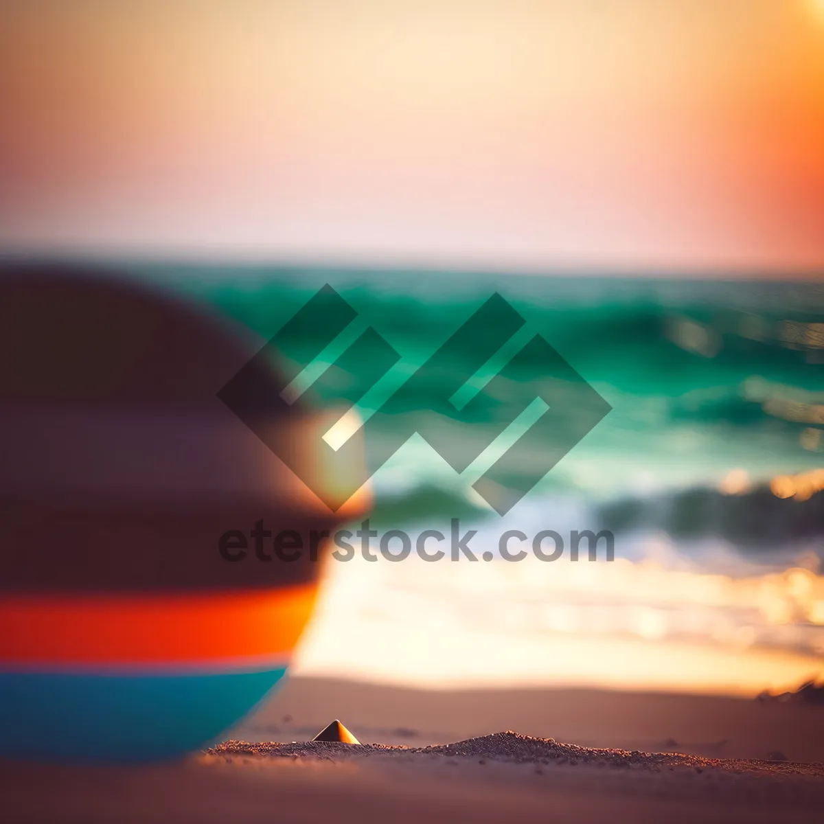 Picture of Golden Horizon: Sunset over the Ocean