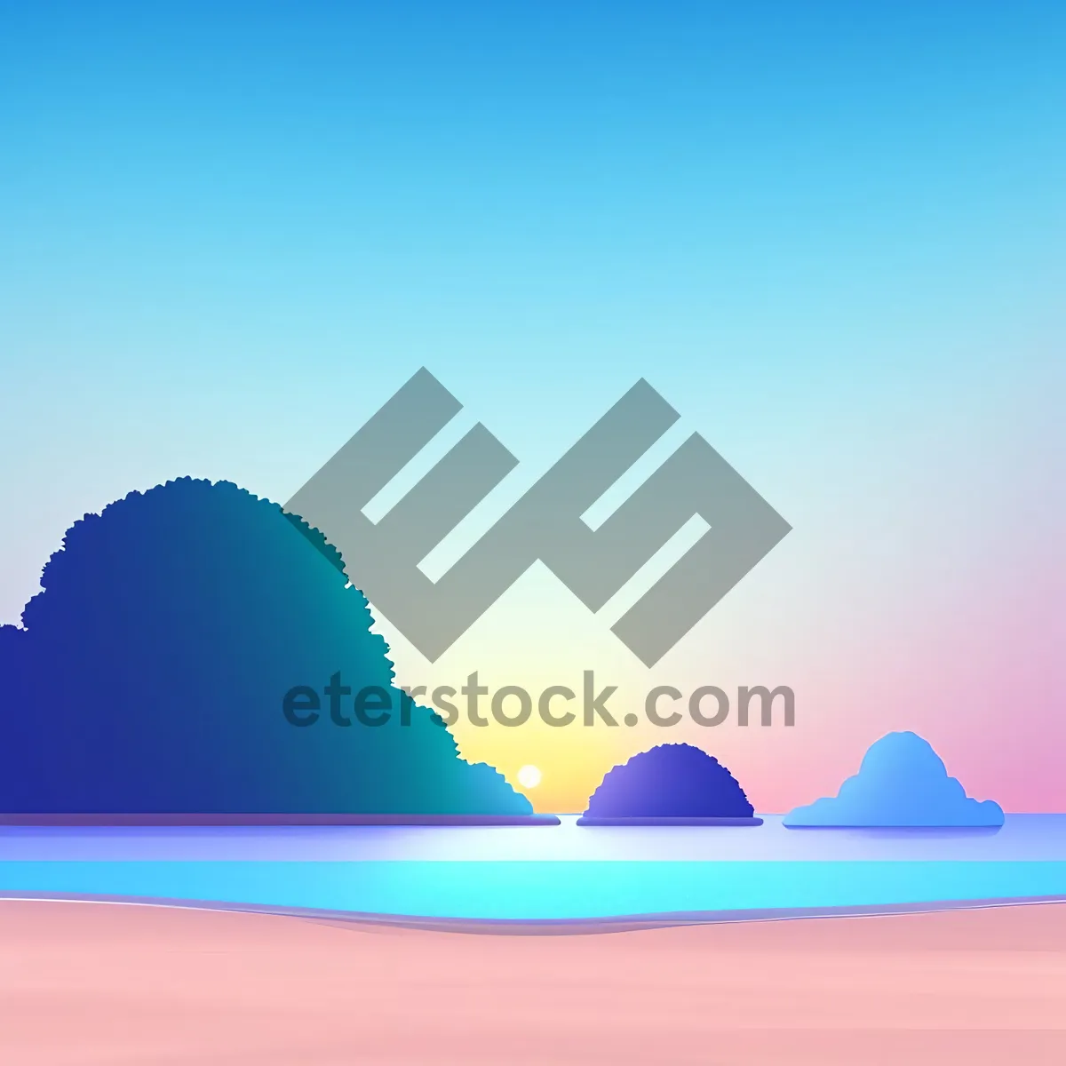 Picture of Summer Seascape - Horizon in Vibrant Colors