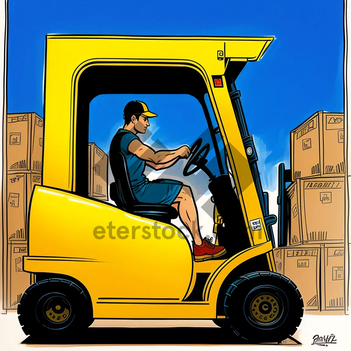 Picture of Efficient Heavy Duty Forklift for Industrial Transport