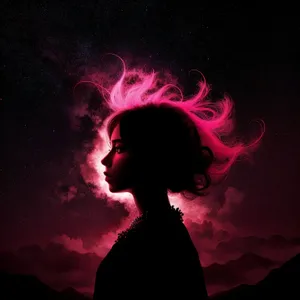 Black Fractal Flame Energy Spiral Design