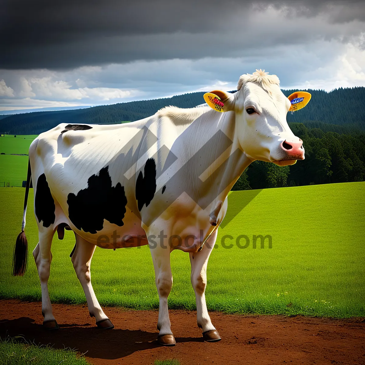 Picture of Brown cattle grazing in a rural field