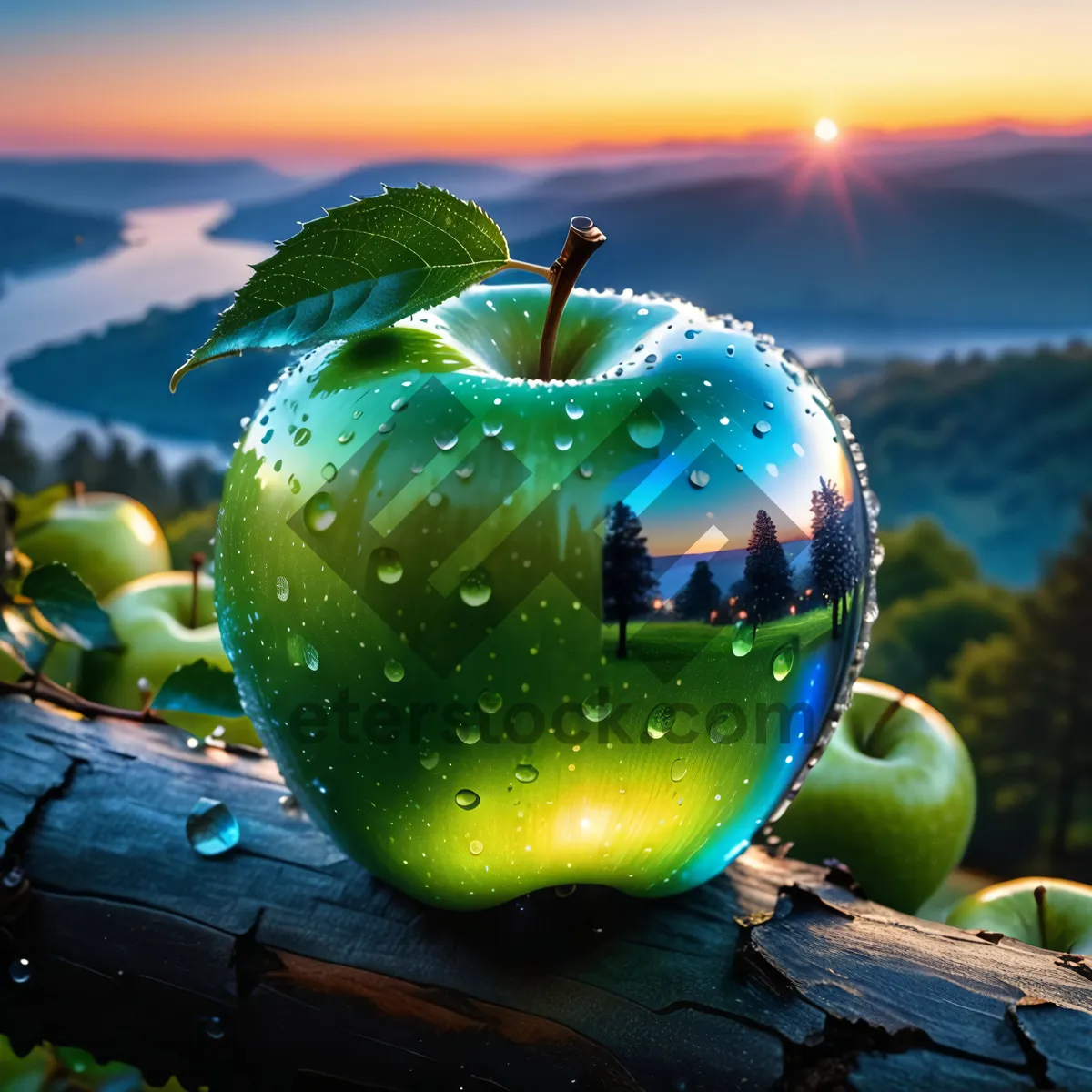 Picture of Juicy Granny Smith Apple - Healthy Eating Option
