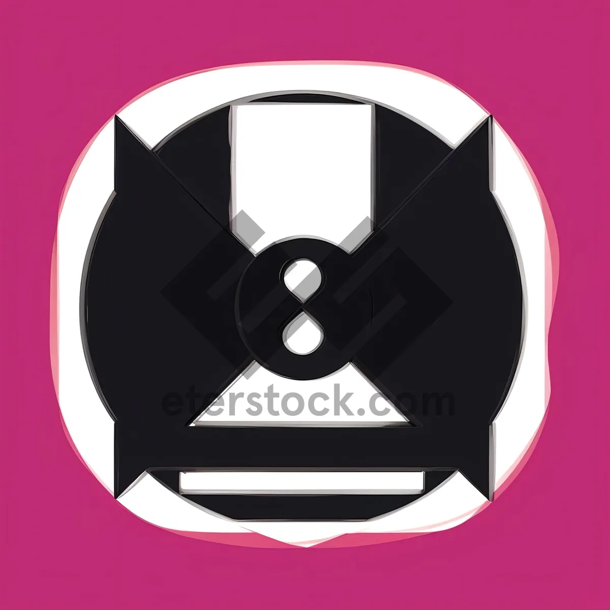 Picture of Glossy Black Radioactive Symbol Button - Web Icon