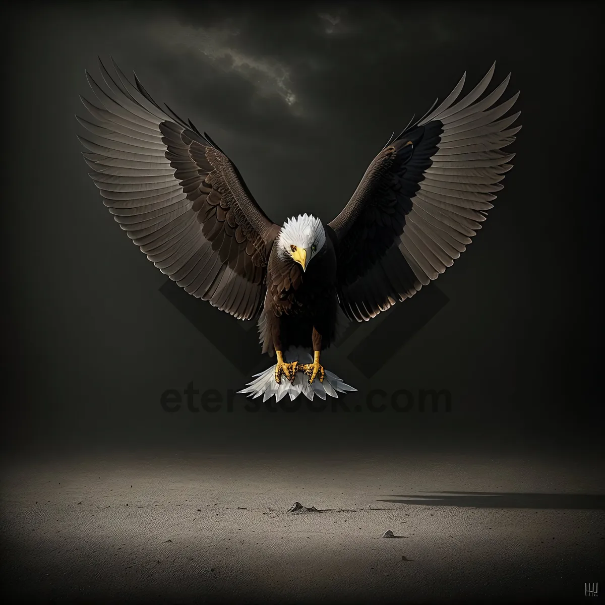 Picture of Majestic Bald Eagle Soaring Through Sky