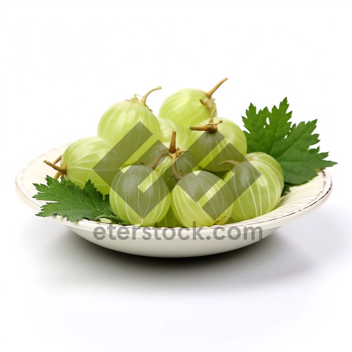 Picture of Organic Grape Leaf on Vine - Fresh Vegetarian Fruit