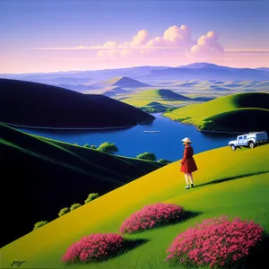 Beautiful Summer Sunset Over Countryside