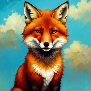 Foxy Fluff: Adorable Red Fox Pet with Captivating Eyes