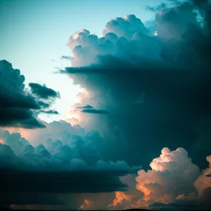 Vibrant Summer Sky with Clouds