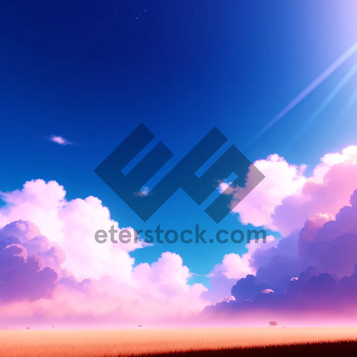 Picture of Serene Cloudscape Under Sunlit Sky