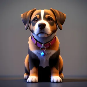 Adorable Beagle Puppy with Cute Collar