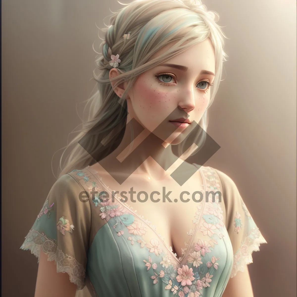 Picture of Seductive Blond Beauty – Fashion Model with Attractive Allure