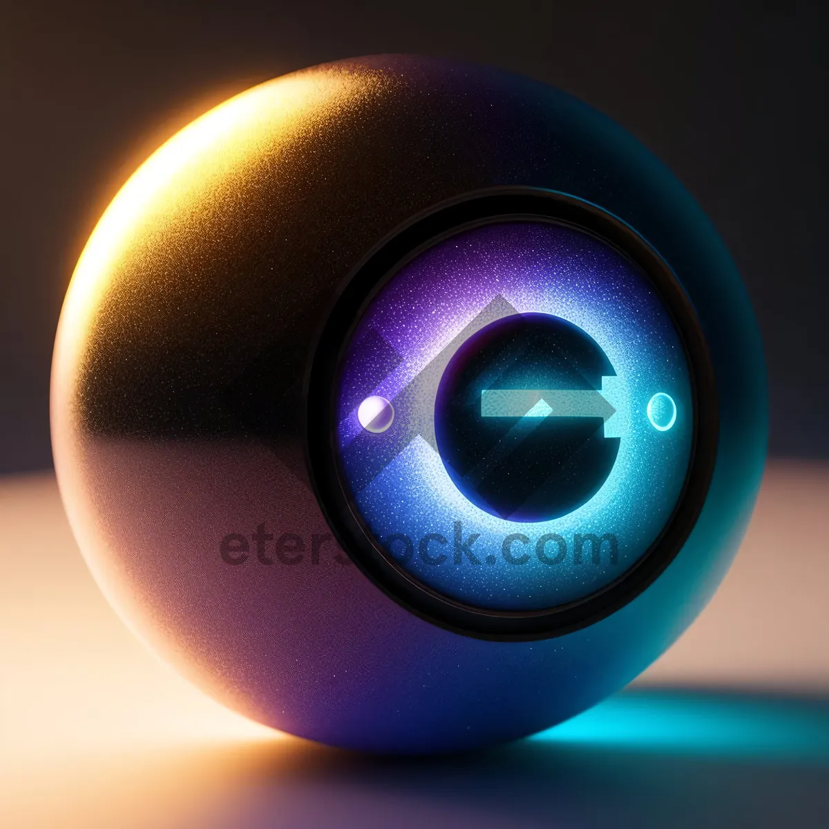 Picture of Shiny Black 3D Circle Graphic Art