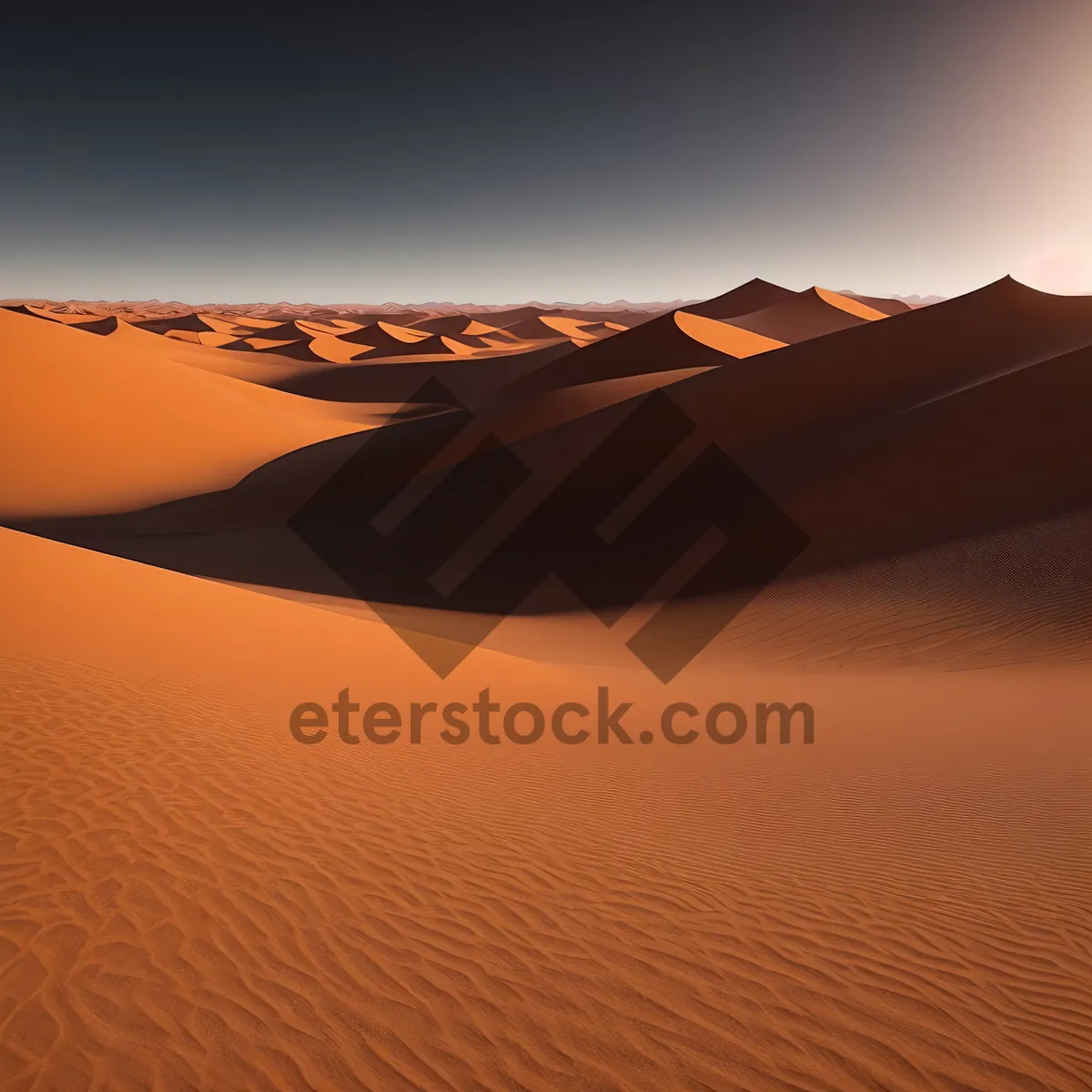 Picture of Vibrant Sunset Over Desert Dunes